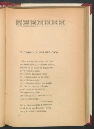 El camino de nuestra casa