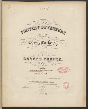 Concert Ouverture für großes Orchester Op. 12