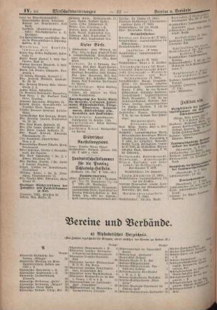 Vereine und Verbände.