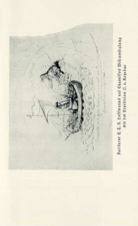 Karikatur E.T.A. Hoffmanns auf Chamissos Weltumseglung mit der Expedition O. v. Kotzebue