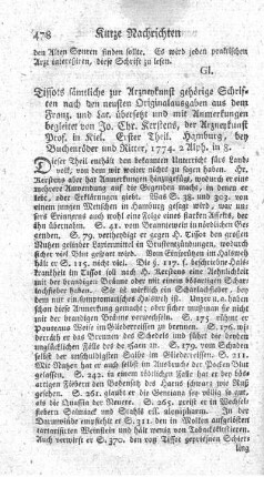 Sämtliche zur Arzneykunst gehörige Schriften. T.1.