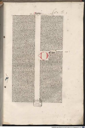 Lectura super quinque libros Decretalium, [2,1]. Super secundum librum decretalium pars prima