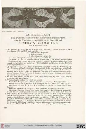 Jahresbericht des württembergischen Kunstgewerbevereins über das Vereinsjahr 1. April 1903 bis 31. März 1904