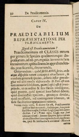 32-35, Caput IV: De Praedicamentis