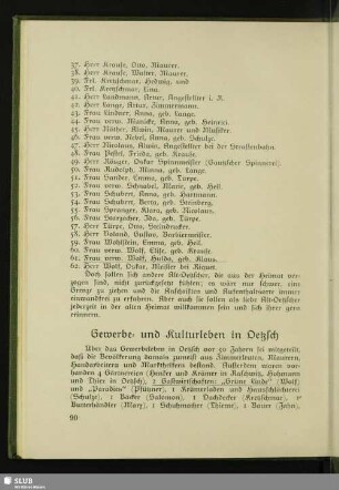 Gewerbe- und Kulturleben in Oetzsch