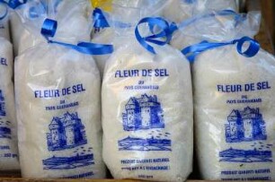 Frankreich. Pays de la Loire. Atlantique. Guerande. Fleur de Sel