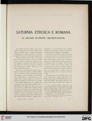 30: Saturnia etrusca e romana : le recenti scoperte archeologiche