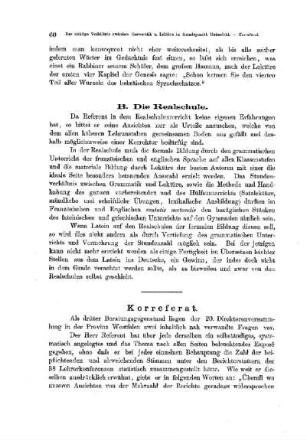 Das richtige Verhältnis zwischen Grammatik und Lektüre im fremdsprachlichen Unterricht : [Korreferat]
