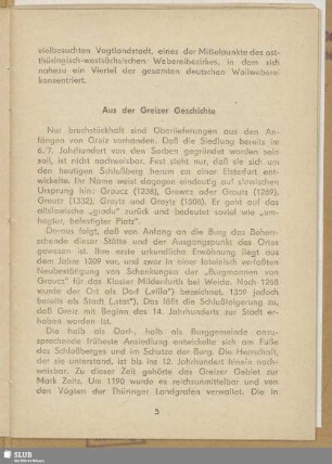 Aus der Greizer Geschichte