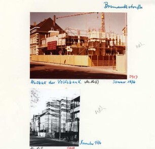 Bismarckstraße. Neubau der Volksbank, Bismarckstraße 5