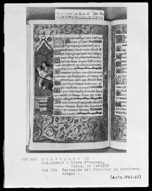 Lateinisches Stundenbuch (Livre d'heures) — Elisäus erweckt den Knaben, Folio 57verso