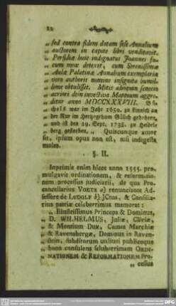§ II. Inprimis Ordinatio de anno 1555