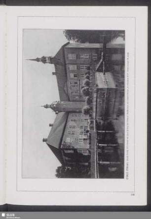 Schloß Gödens, Bezirk Aurich, 1671 erbaut von Haro Frydag von Godens. Backsteinbau mit reichem Portal "in römischem Stil". Erweiterungen 18. Jahrh.