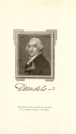 Reproduction d'un portrait en possession de la famille Daedels à La Haye