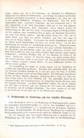 9) Verschiedenheit der Bevölkerung nach dem religiösen Bekenntnisse.