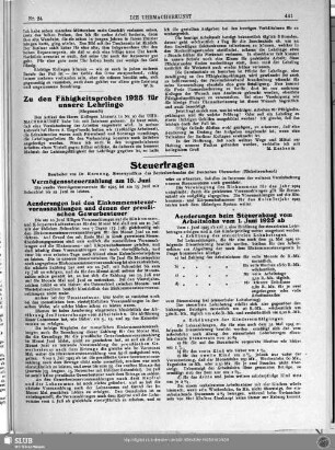 Zu den Fähigkeitsproben 1925 für unsere Lehrlinge