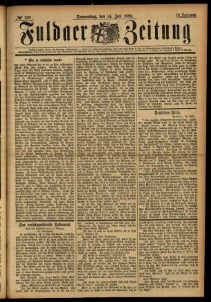 Ausgabe vom Donnerstag, den 14. Juli 1892.