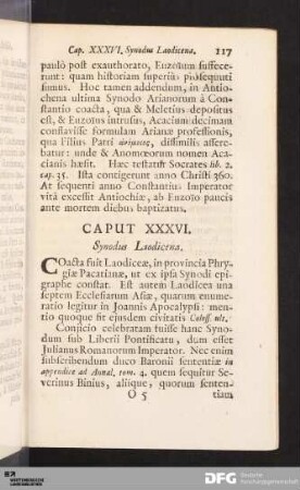 Caput XXXVI. Synodus Laodicena
