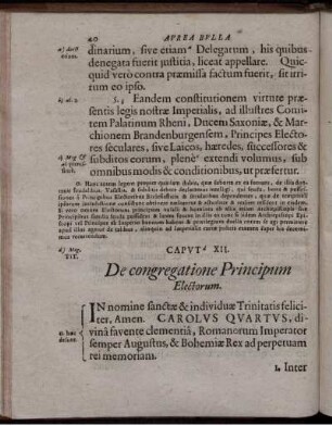 Caput XII. De congregatione Principum Electorum