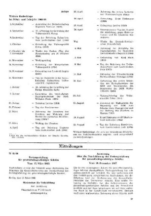 Feriengestaltung für gesundheitsgeschädigte Schüler : 11/68 vom 15. März 1968 ; [Mitteilungen]