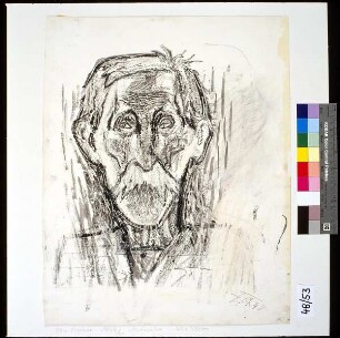 Entwurf zur Lithographie "Alter Fischer" / Vecchio pescatore (Umdruckzeichnung)
