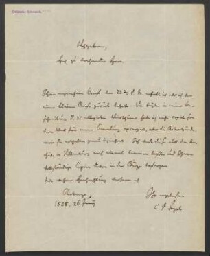 Brief an Jacob Grimm : 26.01.1848