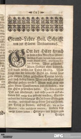 Grund-Lehre Heil. Schrifft von der Sünder Verdammnuß.