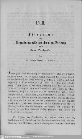 Literatur der Begräbnißcapelle am Dom zu Freiberg und ihrer Denkmale