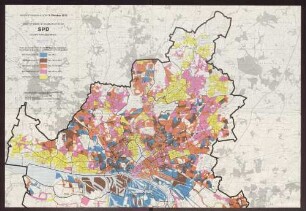 Bundestagswahl vom 3.Oktober 1976 - Zweitstimmen in Hamburg für die SPD in den Wahlbezirken