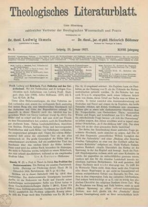 25 [Rezension] Preiss, Ludwig, Palästina und das Ostjordanland