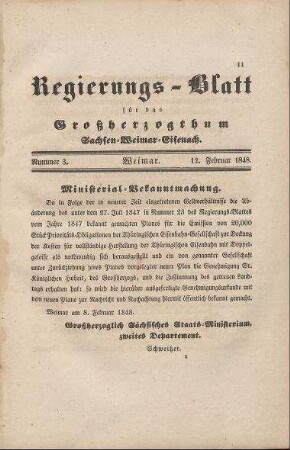 Nr. 3 : 12. Februar 1848