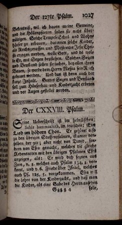 Der CXXVIII. Psalm.