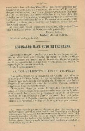 Aguinaldo hace suyo mi programa