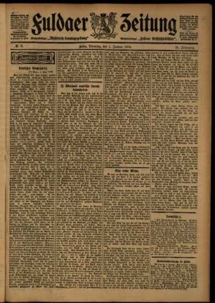Zweite Ausgabe vom Dienstag, den 05. Januar 1904.