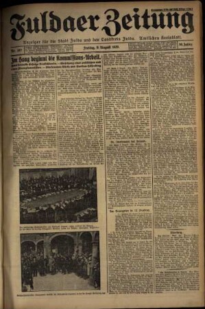 Ausgabe vom Freitag, den 09. August 1929.