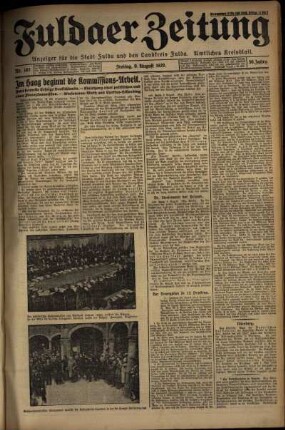 Ausgabe vom Freitag, den 09. August 1929.