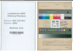 Entnazifizierung Emil Boehmer , geb. 11.12.1912 (Polizeisekretaer)