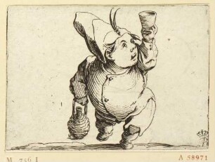 Der trinkende Zwerg von vorn, Blatt 9 aus: Varie figure gobbi
