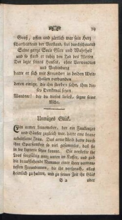 Unnüzes Glük.