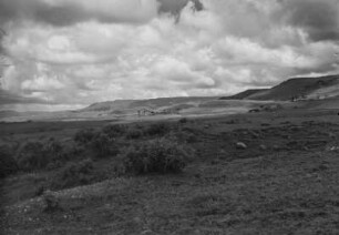Ebene bei Addis Abeba : Panoramablick über eine Ebene mit Savannenvegetation bei Addis Abeba.