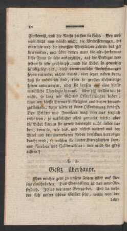§. 3. Gesez überhaupt