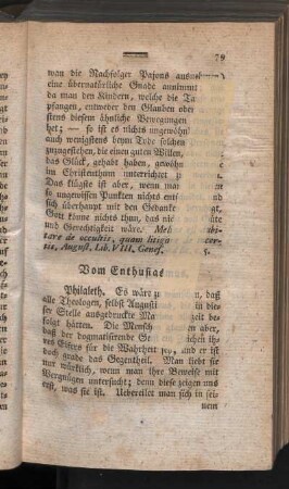 Vom Enthusiasmus