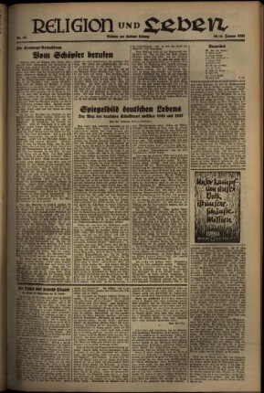 Zweite Ausgabe vom Sonntag, den 31. Januar 1937.