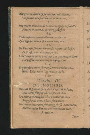 Titulus IV. De Ingenuis.