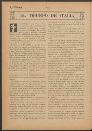 El triunfo de Italia