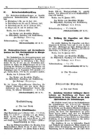 Kulturbautechnikerprüfung : [Erziehung] ; [Für Preußen] ; [Amtliche Erlasse] ; [Amtlicher Teil]