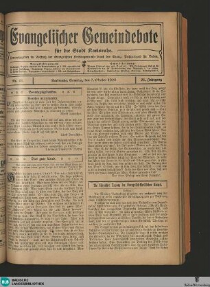 Evangelischer Gemeindebote Karlsruhe