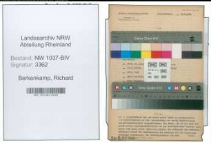 Entnazifizierung Richard Berkenkamp , geb. 01.04.1899 (Lehrer)