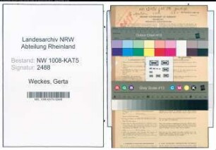 Entnazifizierung Gerta Weckes , geb. 26.03.1903 (Lehrerin)