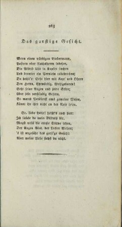 Das garstige Gesicht